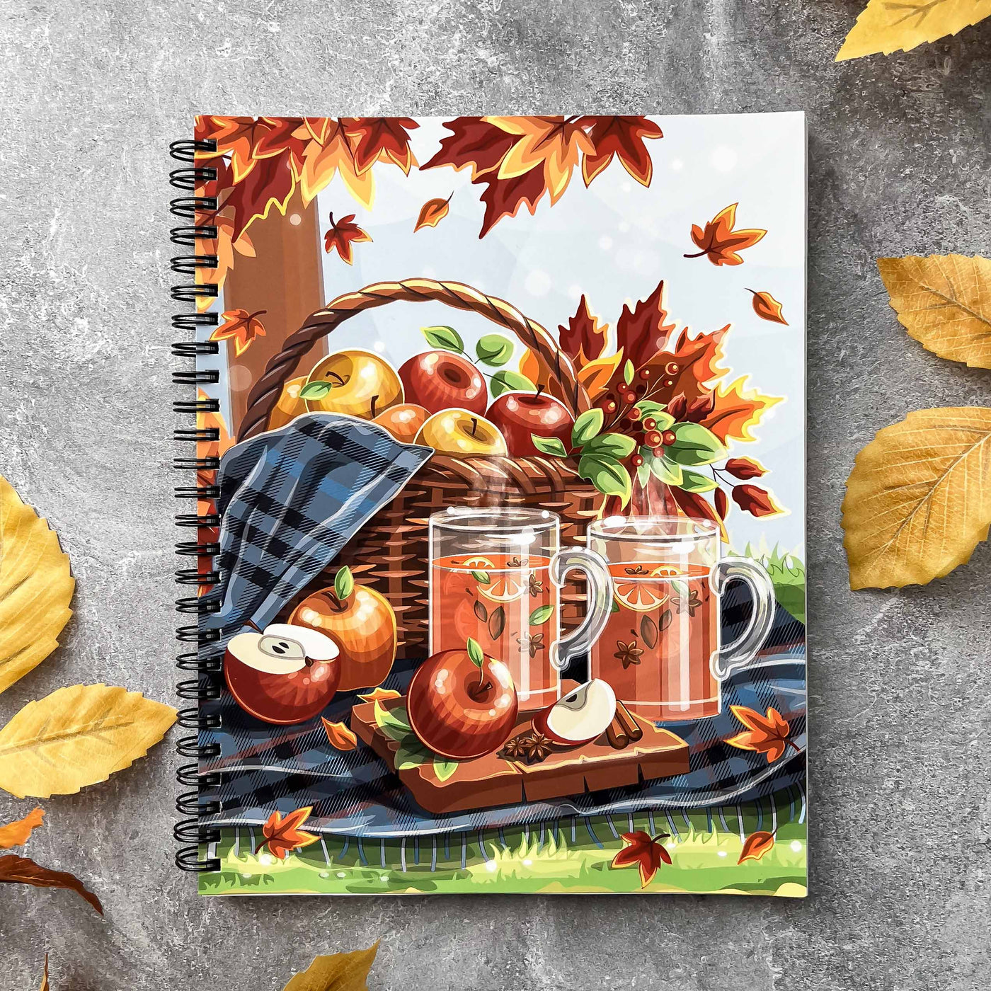 Autumn notebook, food notebook, planner notebook, recipe notebook, travelers notebook, notebook favors, elegant notebook, school notebook, travel notebook