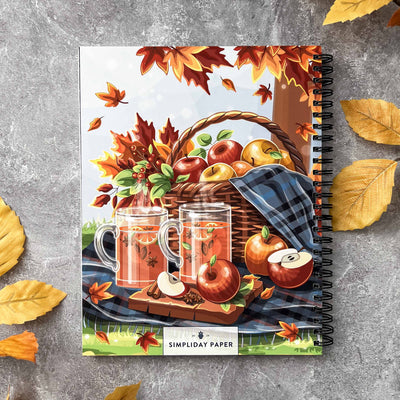 Autumn notebook, food notebook, planner notebook, recipe notebook, travelers notebook, notebook favors, elegant notebook, school notebook, travel notebook