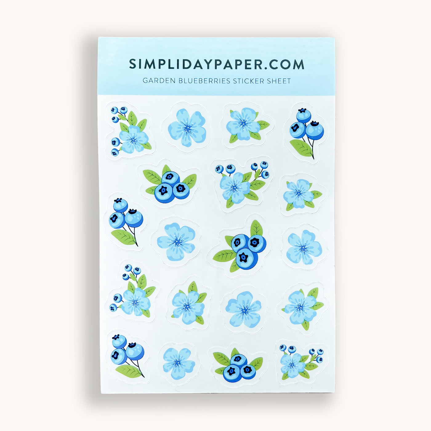 Garden Blueberries sticker sheet by Simpliday Paper Olga Nagorna is great for any planner type, bullet journals, scrapbooking and so much more! Kids would love these decorative stickers for their little projects as well.