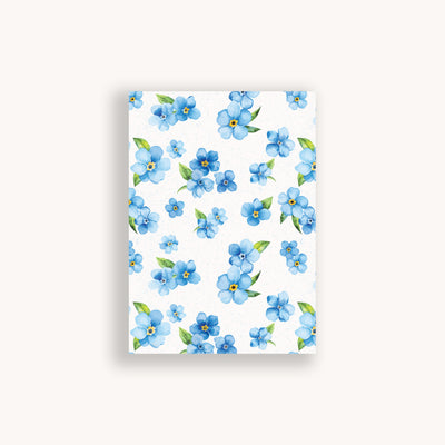 If you love florals, this Forget-Me-Not notebook is for you, featuring the beautiful flowers that very often grow in our gardens.&nbsp;A good size to fit a purse, write lessons, plan event programs, write daily notes and so much more!