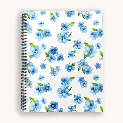 If you love florals, this Forget-Me-Not notebook is for you, featuring the beautiful flowers that very often grow in our gardens. A good size to collect recipes, write lessons, daily notes and so much more!