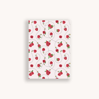 The Raspberry Bee notebooks feature raspberries with circling bees around them. A good size to fit a purse, write lessons, plan event programs, write daily notes and so much more!