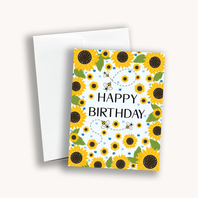 The perfect Birthday card for a family member, a friend or a co-worker to brighten their special day. This floral card is sized A2 and has blank white interior; comes with an uncoated smooth white envelope. 